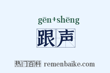 跟声是什么意思的图片